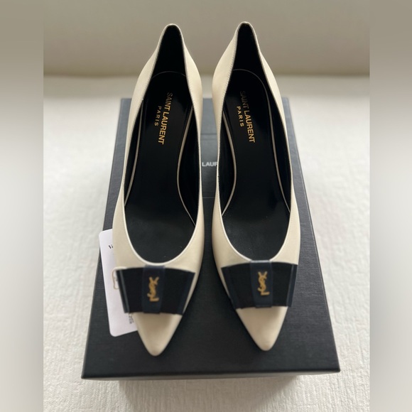 Leather Anais Bow Pumps 55 - Picture 6 of 14